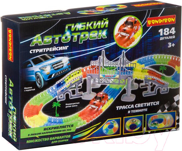 Изображение товара Автотрек гибкий Bondibon Стритрейсинг / ВВ4040