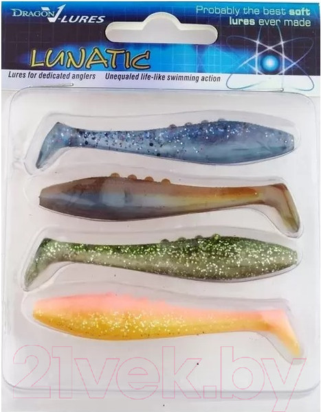 Изображение товара Мягкая приманка Dragon Lunatic / CHE-LN30-MIX4 (4шт)