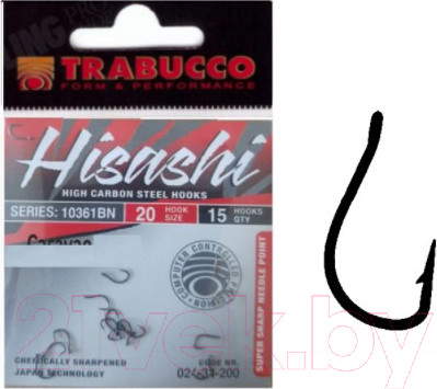Изображение товара Набор крючков рыболовных Trabucco Hisashi 10361BN 14 / 024-34-140 (15шт)