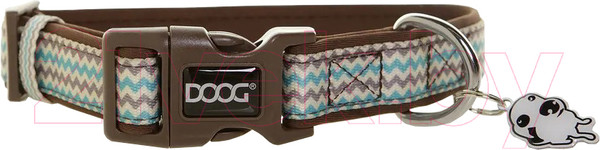 Изображение товара Ошейник DOOG Benji / COLBBZ-M (коричнево-голубой зигзаг)