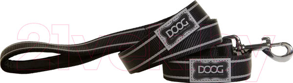 Изображение товара Поводок DOOG Lassie / LEADBFL-S (черный, светоотражающий)
