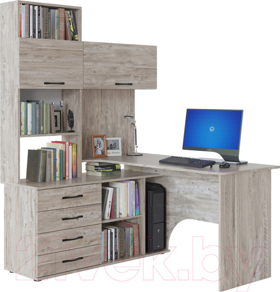 Изображение товара Компьютерный стол Сокол-Мебель КСТ-14 (левый, дуб юкон)