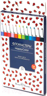 Изображение товара Фломастеры Bruno Visconti Happycolor 32-0023 (12цв)