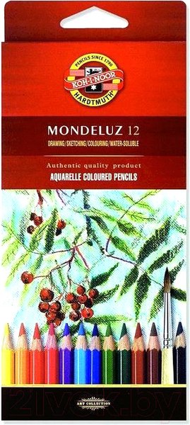Изображение товара Набор акварельных карандашей Koh-i-Noor Mondeluz / 3716012001 (12шт)
