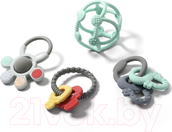 Изображение товара Прорезыватель для зубов BabyOno Ortho с погремушкой / 488