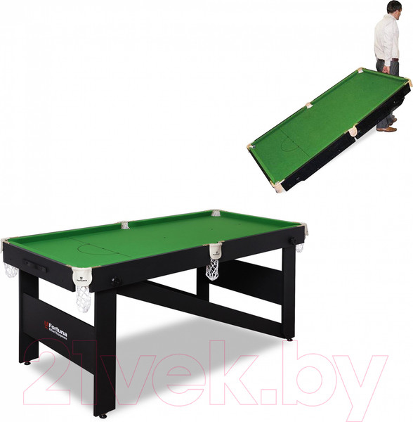 Изображение товара Бильярдный стол FORTUNA Hobby BF-530R Русская Пирамида 5фт / 08526 (с комплектом аксессуаров)