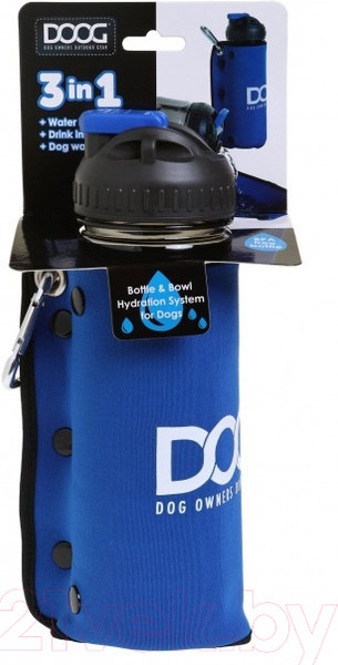 Изображение товара Поилка дорожная для животных DOOG BB3IN1 (синий)