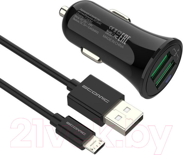 Изображение товара Зарядное устройство автомобильное Atomic C240M