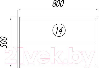 Изображение товара Тумба под умывальник Акватон Брук 80 (1A201501BCDL0)