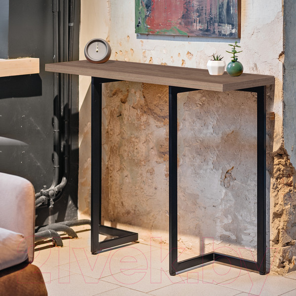 Изображение товара Барный стол Millwood Арлен 2 38-76x120x111 (дуб табачный Craft/металл черный)