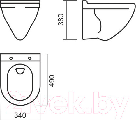 Изображение товара Унитаз подвесной с инсталляцией Sanita Luxe Attica SL DM ATCSLWH0104 + AM101/1120