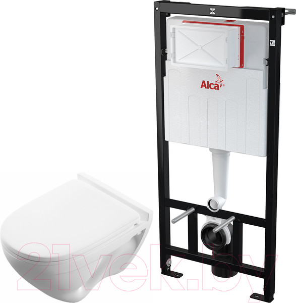 Изображение товара Унитаз подвесной с инсталляцией Sanita Luxe Attica SL DM ATCSLWH0104 + AM101/1120