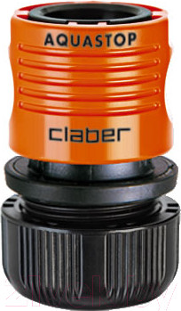 Изображение товара Соединитель для шланга Claber Aquastop 5/8" / 8567 (блистер)