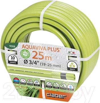 Изображение товара Шланг поливочный Claber Aquaviva Plus 3/4'' / 9008 (25м)