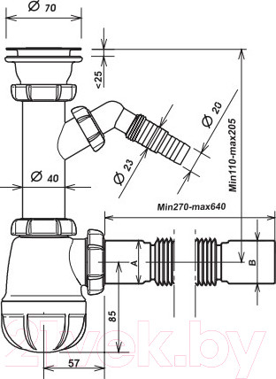 Изображение товара Сифон Aquant B1025