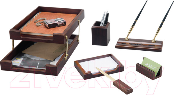 Изображение товара Настольный набор Bestar Apollon 6259XDX / 236352 (6пр, орех)