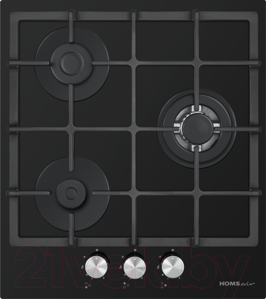 Изображение товара Газовая варочная панель HOMSair HGG433TGCBK