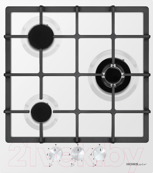 Изображение товара Газовая варочная панель HOMSair HGE433TGCWH