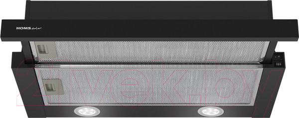 Изображение товара Вытяжка телескопическая HOMSair Flat 60 (черный)