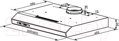 Изображение товара Вытяжка плоская HOMSair Horizontal 60 (белый)