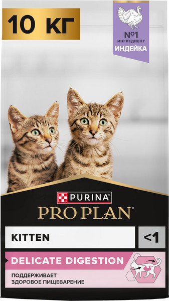 Изображение товара Сухой корм для кошек Pro Plan Delicate Kitten с индейкой (10кг)
