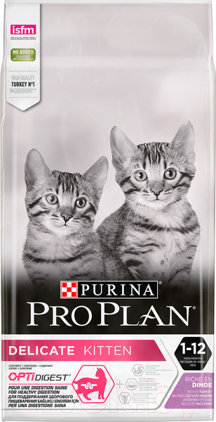 Изображение товара Сухой корм для кошек Pro Plan Delicate Kitten с индейкой (10кг)