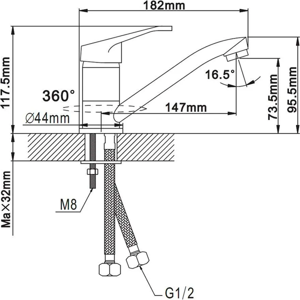 Изображение товара Смеситель Эверест B45-028B