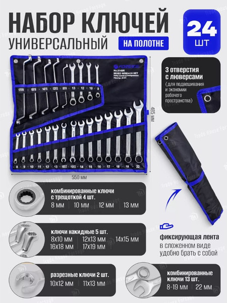 Изображение товара Набор ключей Forsage F-5148R (47340)