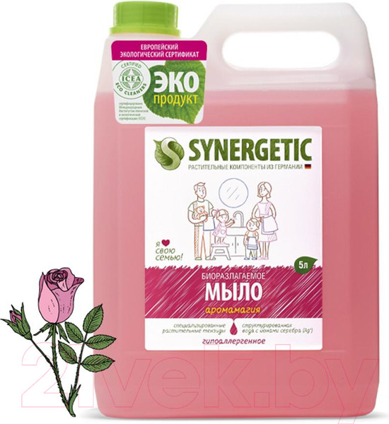 Изображение товара Мыло жидкое Synergetic Аромамагия биоразлагаемое для рук и тела (5л)