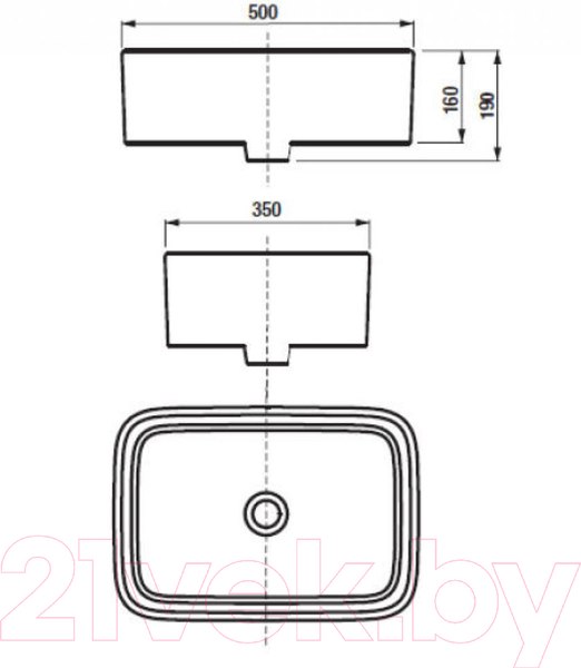 Изображение товара Умывальник Roca Mila 35x50 / 32700B000