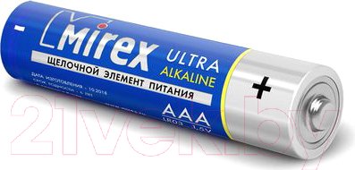 Изображение товара Комплект батареек Mirex R03 (AAA) / LR03-M10 (10шт)