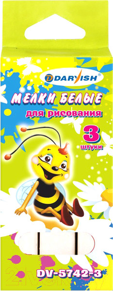 Изображение товара Набор мела канцелярского Darvish DV-5742-3 (белый)