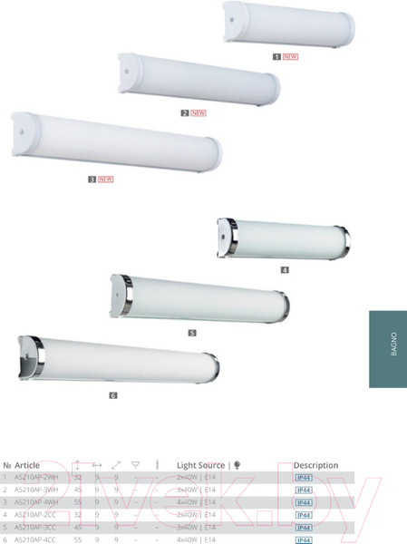 Изображение товара Светильник Arte Lamp Aqua-Bara A5210AP-4CC