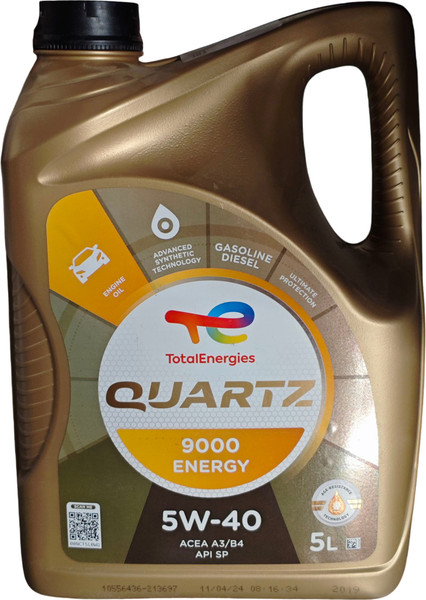 Изображение товара Моторное масло Total Quartz 9000 Energy 5W40 / 213697 (5л)