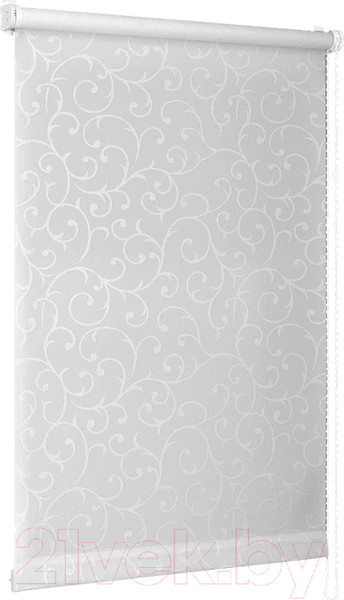 Изображение товара Рулонная штора Delfa Сантайм Жаккард Прима СРШ-01 МД8118 (43x170, белый)