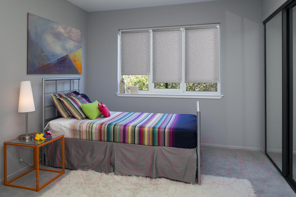 Изображение товара Рулонная штора Delfa Сантайм Жаккард Прима СРШ-01 МД8267 (68x170, серый)