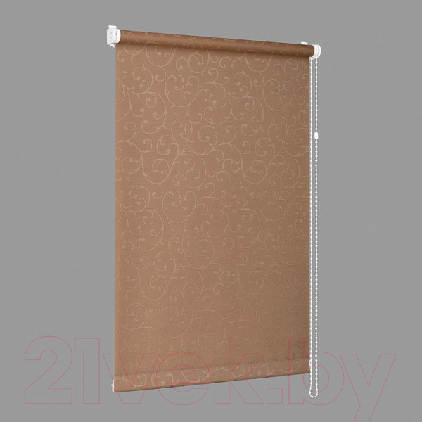 Изображение товара Рулонная штора Delfa Сантайм Жаккард Прима СРШ-01 МД8827 (52x170, какао)