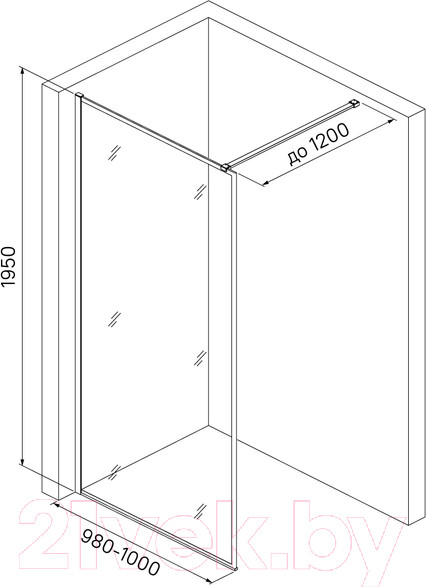 Изображение товара Душевая стенка IDDIS Slide SLI8BS1i23