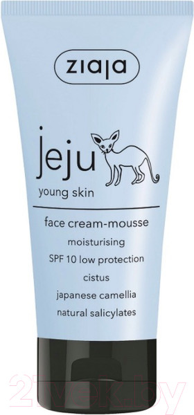 Изображение товара Крем для лица Ziaja Jeju Young Skin увлажняющий SPF10 (50мл)
