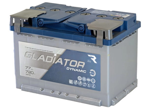 Изображение товара Автомобильный аккумулятор Gladiator Dynamic R+ (77 А/ч)