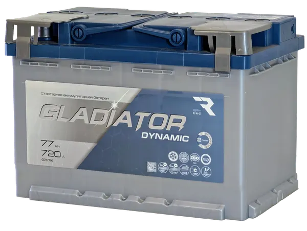 Изображение товара Автомобильный аккумулятор Gladiator Dynamic R+ (77 А/ч)