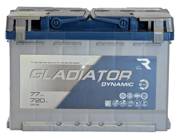 Изображение товара Автомобильный аккумулятор Gladiator Dynamic R+ (77 А/ч)