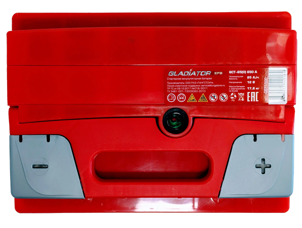 Изображение товара Автомобильный аккумулятор Gladiator EFB R+ (65 А/ч)