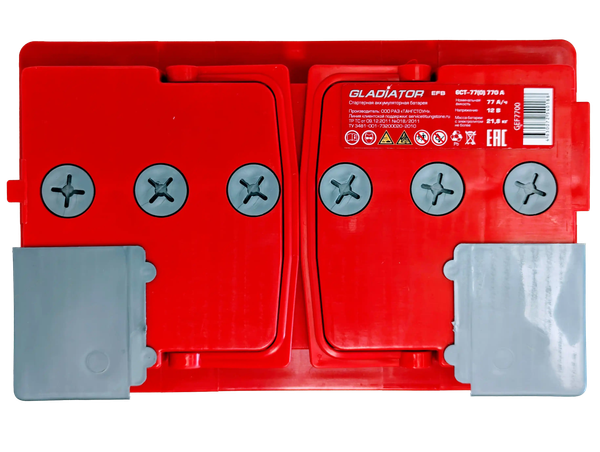 Изображение товара Автомобильный аккумулятор Gladiator EFB R+ (77 А/ч)