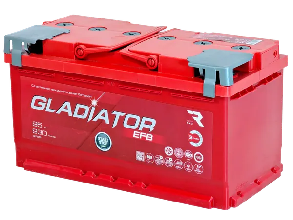 Изображение товара Автомобильный аккумулятор Gladiator EFB R+ (95 А/ч)
