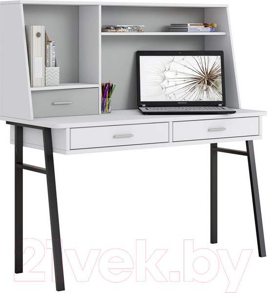 Изображение товара Письменный стол Polini Kids Kids Aviv 1455 (серый/белый/серый)