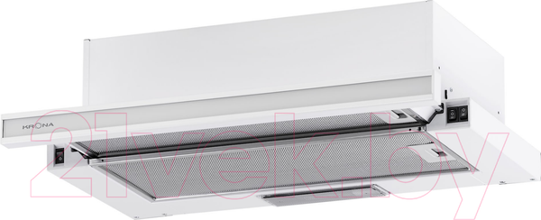 Изображение товара Вытяжка телескопическая Krona Kamilla 600 / 00026270 (белое стекло)