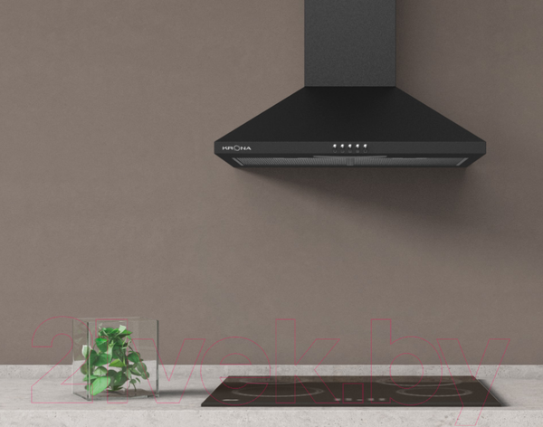 Изображение товара Вытяжка купольная Krona Janna 600 Black Push Button / 00014908