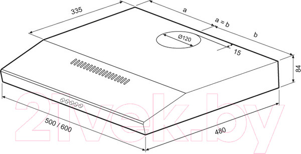 Изображение товара Вытяжка плоская Krona Eva 600 Inox PB / 00026665