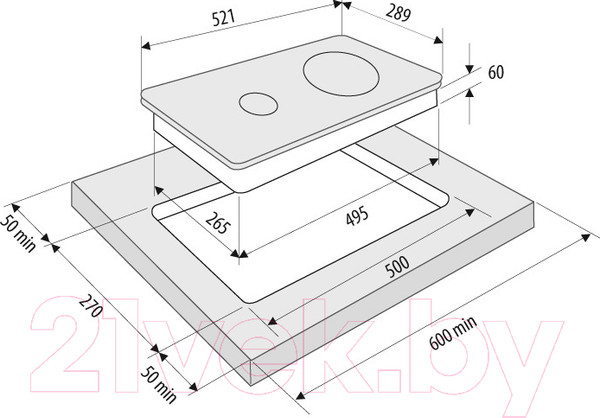 Изображение товара Электрическая варочная панель Krona Corto 30 BL / 00026360